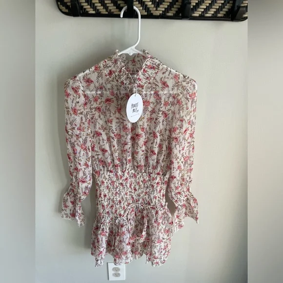 Princess Polly Guetta Mini Dress - Ditsy Floral - White/Pink - US Size 4 - NWT - Picture 10 of 14